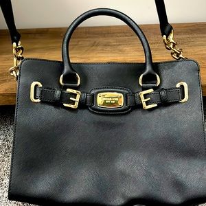 Black & gold Michael Kors satchel